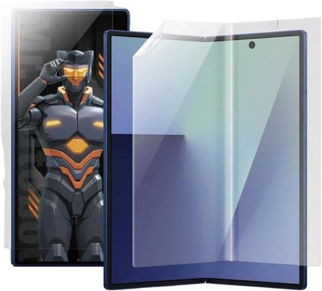 Samsung Galaxy Z Fold 7 ile Uyumlu Ön Ve Arka 2in1 Ekran Koruyucu Goril Cam Anti AF HD Görüntü Özellikli