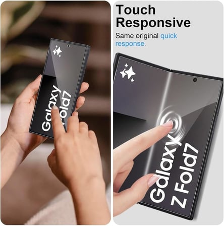 Samsung Galaxy Z Fold 7 ile Uyumlu Ön Ve Arka 2in1 Ekran Koruyucu Goril Cam Anti AF HD Görüntü Özellikli