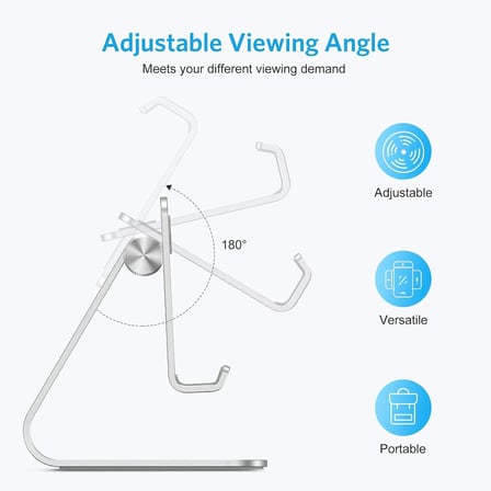 HT-50 Alüminyum Telefon Standı Tutucu Aşağı Yukarı Hareketli iPhone ile Uyumlu Galaxy Huawei Xiaomi