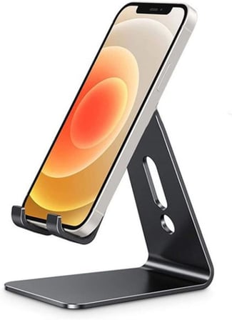 HT-50 Alüminyum Telefon Standı Tutucu Aşağı Yukarı Hareketli iPhone ile Uyumlu Galaxy Huawei Xiaomi