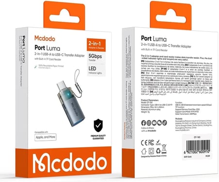 OT-7600 2'si 1 arada USB-A - USB-C - SD Kart Aktarım Dönüştürüc