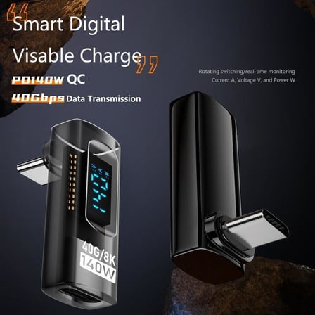 90° Type C to Type C 140W 40Gbps 8K Görüntü Aktarımı Hızlı Şarj Data Aktarımı OTGCO