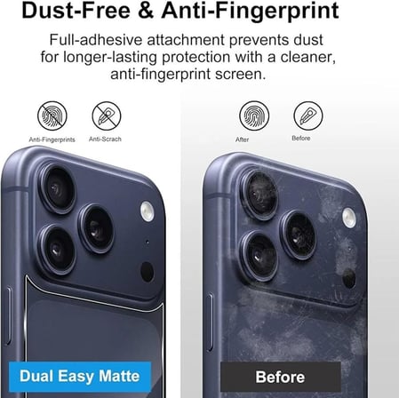 İPhone 17 Pro Max İle Uyumlu Yüksek Kalite Full Kaplayan Arka Kasa Jelatin Ekran Koruyucu Şeffaf-Cam