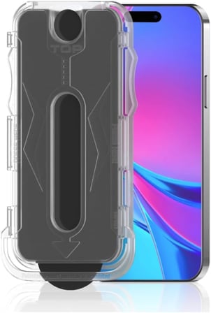 Apple ile uyumlu iPhone 16 Pro Max Kolay Uygulama Aparatlı 5D Magic Privacy Glass Hayalet Cam Ekran Şeffaf