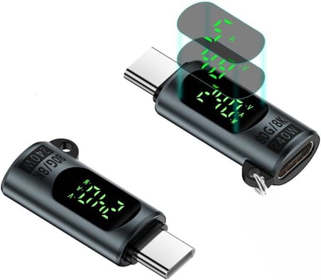 Type C to Type C 240W 80Gbps Dijital Göstergeli Şarj ve Veri Aktarımı OTGJK