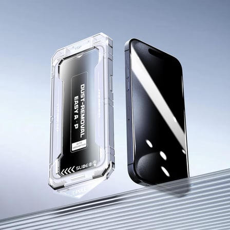 iPhone 15 Pro Max Uyumlu [2'li Paket] Privacy Hayalet Ekran Koruyucu Kolay Kurulum