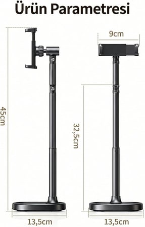 Jopree X66F | Ayarlanabilir Telefon Standı 360° Döner, Canlı Yayın/Çekim İçin Ergonomik Masaüstü Tutucu, Alüminyum Alaşımlı, Video & Sohbet Destekli, 75-115mm Telefonlar İçin (Beyaz)