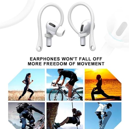 Airpodss 4 3 2 1 Pro Pro 2 Nesil Uyumlu Silikon Kulaklık Tutucu Kulak Askısı Düşmeyi Önleyici (Siyah)