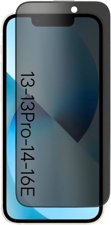 [HAYALET EKRAN KORUYUCU] For iPhone 13/13 Pro / 14 / 16E ile uyumlu Privacy Gizli Kırılmaz Cam Tam Kaplayan Su İtici Safir Ekran Koruyucu + Uygulama Bezleri
