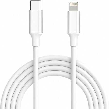Type-C to Lightning Şarj Kablosu 1 Metre, 30W Hızlı Şarj ve Veri Aktarımı, Güçlendirilmiş Konektör Ucu, Lightning Girişli Cihazlarla Uyumlu, Beyaz Sarj Kablosu Yeni Nesil