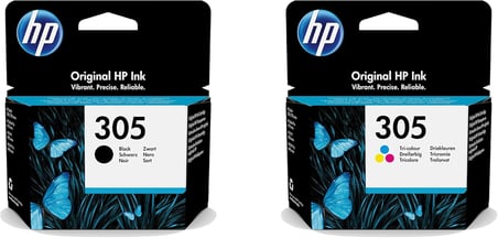 Orijinal 305 Black & Üç Renkli Mürekkep Kartuşu, Çoklu, 3YM61AE, 3YM60AE