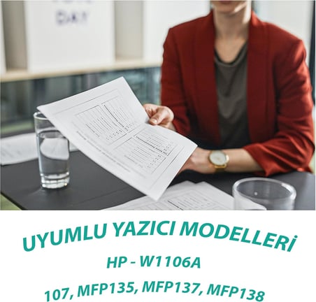 106A W1106A Uyumlu Çipli Muadil Toner - HP Laser 135w 107w 135a 107a 137fnw 138 (5.000 Sayfa / 5K)