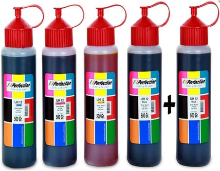 Perfection Epson Uyumlu 664 L3070, L310, L320, L350 Tanklı Yazıcı Mürekkep Seti 5x500 gr. 35.000 sf.