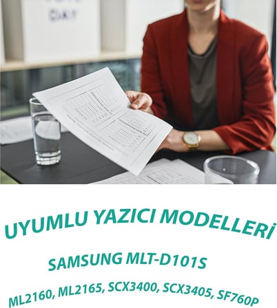 ml2160 ml2165 mlt-d101s SCX3400 SCX3405 1500 Sayfa Verimli NEW FIRMWARE (Güncel Çip) Muadil Toner (Siyah)