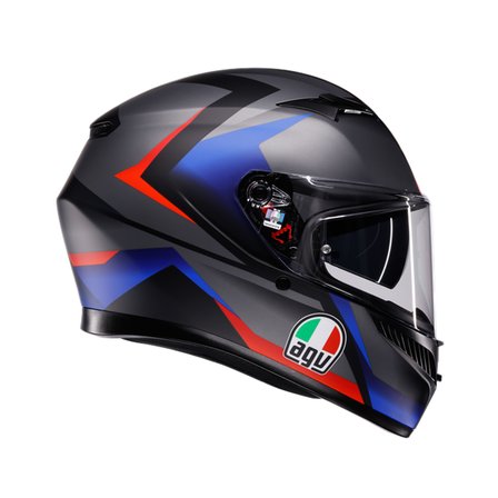 AGV KASK/K3 MPLK STRIGA MATT BLACK/BLUE/RED