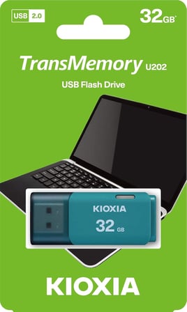 TransMemory U202 32GB USB Bellek – USB 2.0, Açık Mavi