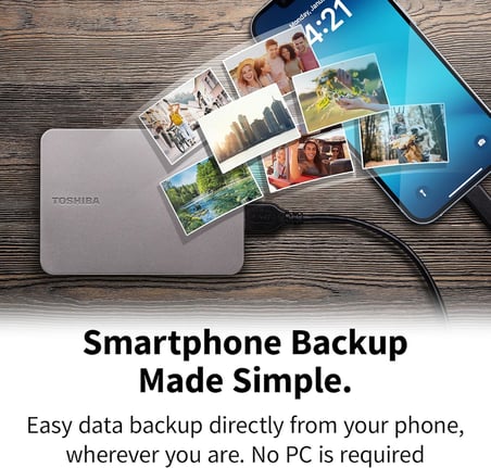 Canvio Flex 2.5" 2TB USB 3.2 Gen-1 + Type-C + Type-A (HDTX220ESCAA) Taşınabilir Harici Sabit Disk