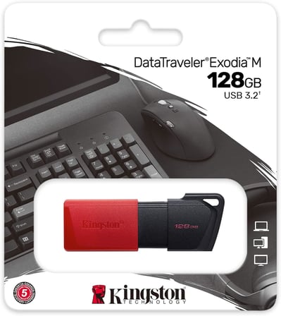 DataTraveler Exodia M DTXM/128GB USB 3.2 Gen 1 - birden fazla renkte esnek kapaklı
