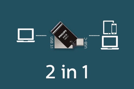 64GB OTG Dual Drive Type-C ve USB Flash Bellek
