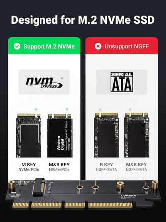 PCIe 4.0 x4 x8 x16 Uyumlu 64Gbps NVMe M.2 SSD Dönüştürücü Adaptör