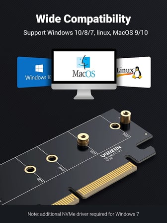 PCIe 4.0 x4 x8 x16 Uyumlu 64Gbps NVMe M.2 SSD Dönüştürücü Adaptör