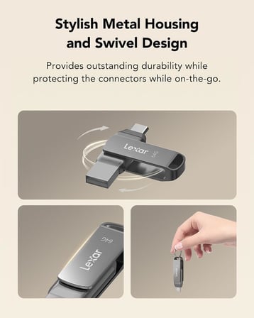 64 GB JumpDrive Dual Drive D35c USB 3.0 Type-C, Flash Sürücü