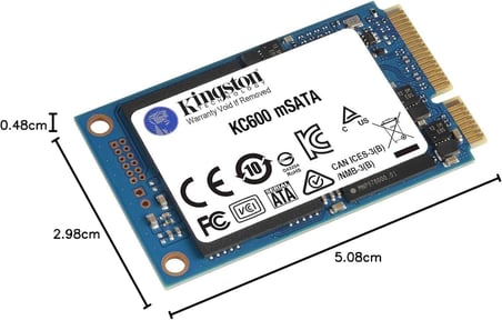 KC600 512GB mSATA SSD - SKC600MS/512G - 550MB/s - 520MB/s Okuma - Yazma, XTS-AES 256-bit Şifreleme, TCG Opal 2.0, eDrive