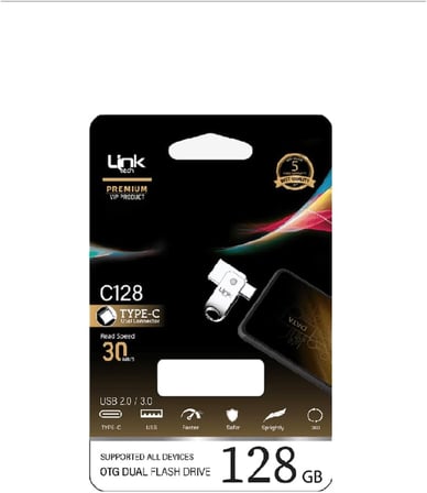 C128 Premium Dual 128GB Type-C OTG USB Bellek - USB Flash Drive
