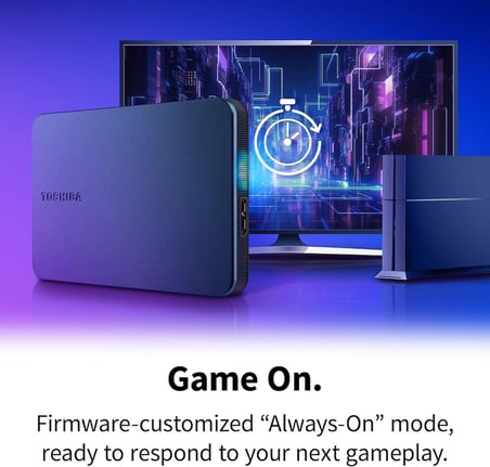 Canvio Gaming 1TB taşınabilir harici sabit disk, USB 3.2, Play Station ve Xbox için, siyah (HDTX210EK3AA)