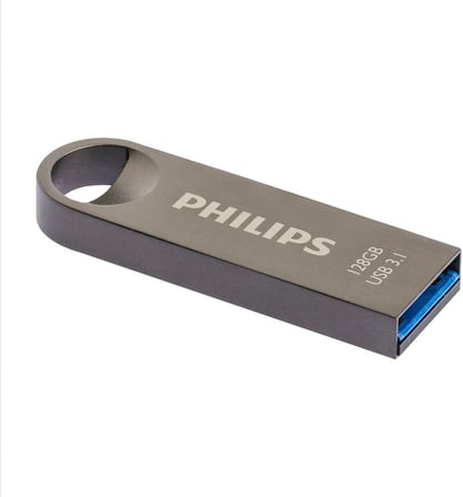 USB Stick 128 GB USB 3.1 Flash Drive Moon Edition PC, dizüstü bilgisayar, bilgisayar için 180 MB/s'ye kadar okuma metal anahtarlık halkası kapaksız