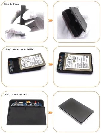 Apera GN-70 2.5 İnç Sata Harddisk Kutusu USB 2.0 Max 2 TB Destekler