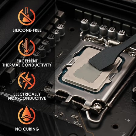 Hydronaut - Termal İletken Macun Yüksek Performanslı Gres Tüm Soğutucular İçin Kapsamlı Soğutma Sistemleri ve su Soğutması CPU ve GPU (1 Gram)