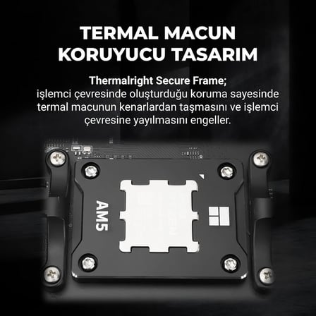 AMD AM5 Soket Güçlendirme Montaj Kiti TF7 Termal Macun Dahil Siyah ASF AM5