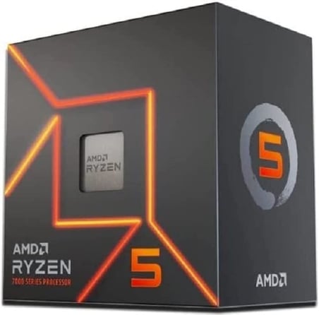 Ryzen™ 5 7600 Masaüstü İşlemci (6 çekirdekli/12 dişli, 38 MB önbellek, maksimum 5,1 GHz)