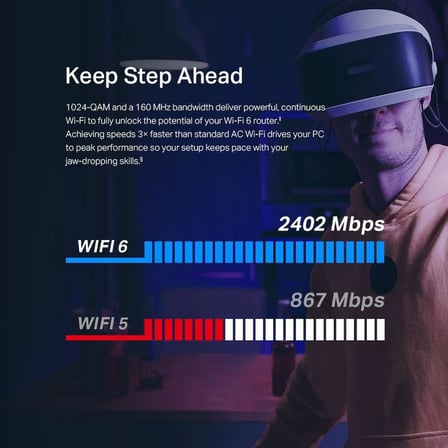 Archer TX55E, AX3000 Mbps, İki Anten, Özel Soğutucu, 1024-QAM, Ultra Düşük Gecikme, Intel Wi-Fi 6 Yonga Seti, Windows 10/11'i Destekler, İkisi Bir Arada Wi-Fi 6&Bluetooth 5.3 PCIe Ağ Kart