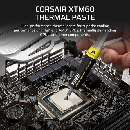 XTM60 yüksek performanslı termal macun, CPU veya GPU için, 3 g – düşük viskozite, uzun süreli stabilite, kolay kullanım, birlikte verilen aplikatör kartı