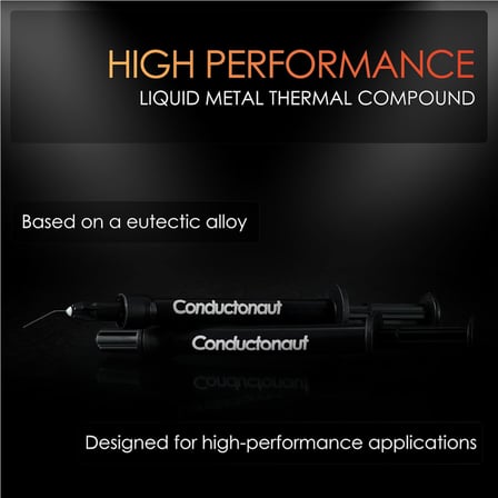 Conductonaut - Sıvı metalden yapılmış alüminyum termal iletken macun Uygun değil Büyük soğutma sistemleri CPU, GPU yu soğutmak için sıvı metal (5gram)