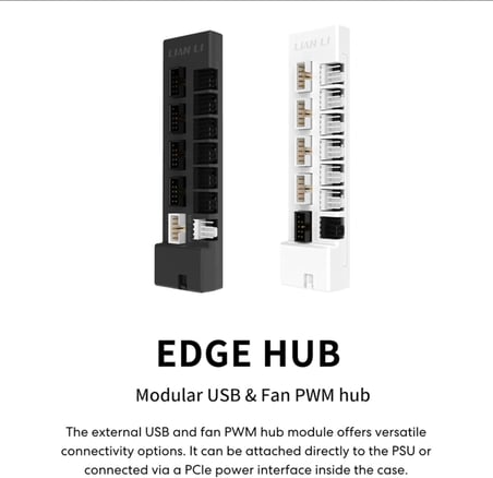 Evrensel USB ve PWM Fan Hub, Siyah (EG-HUB01B)