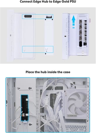 Evrensel USB ve PWM Fan Hub, Siyah (EG-HUB01B)