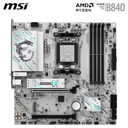 PRO B840M GAMING PLUS WIFI6E DDR5 HDMI PCIe 16X v4.0 AM5 mATX