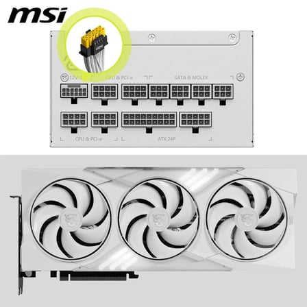 MAG A1000GL PCIE5 WHITE 1000W 80+ GOLD POWER SUPPLY
