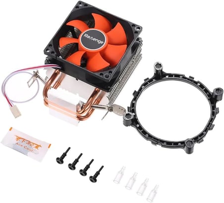 Cold Ice 65 Intel AMD Uyumlu Bakır Borulu Alüminyum Heatsinkli CPU Soğutucu İşlemci Fanı