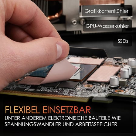 Minus Pad 8 (100 x 100 x 1,5 mm) – elektrikli, iletken olmayan ısı iletim pedi, yüksek ısı iletkenliği ve sıkıştırılabilirlik, SSD'ler, GPU'lar, konsollar ve elektronik cihazlar için
