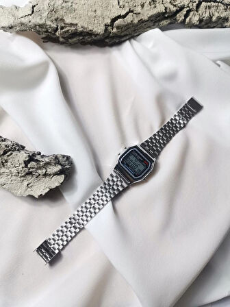 Luna Jewelry Retro Çelik Kasa Dijital Erkek Kol Saati
