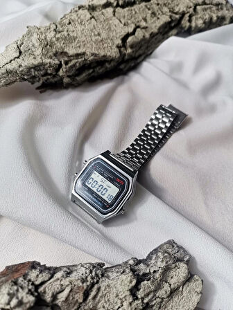 Luna Jewelry Retro Çelik Kasa Dijital Erkek Kol Saati
