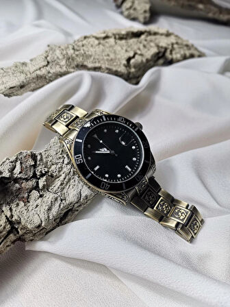 Luna Jewelry Royal Engrave  Metal Kordon Erkek Saati