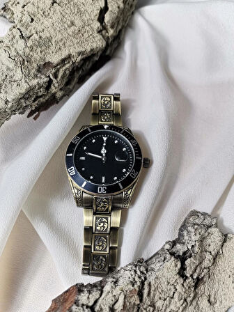 Luna Jewelry Royal Engrave  Metal Kordon Erkek Saati