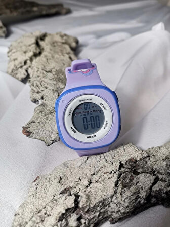 Luna Jewelry Sweet Time Mor Dijital Kız Çocuk Kol Saati