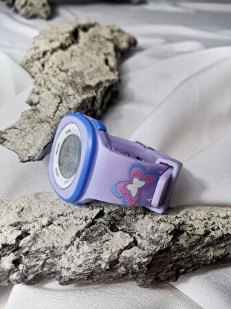 Luna Jewelry Sweet Time Mor Dijital Kız Çocuk Kol Saati