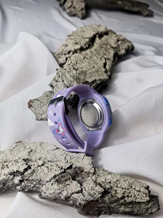Luna Jewelry Sweet Time Mor Dijital Kız Çocuk Kol Saati